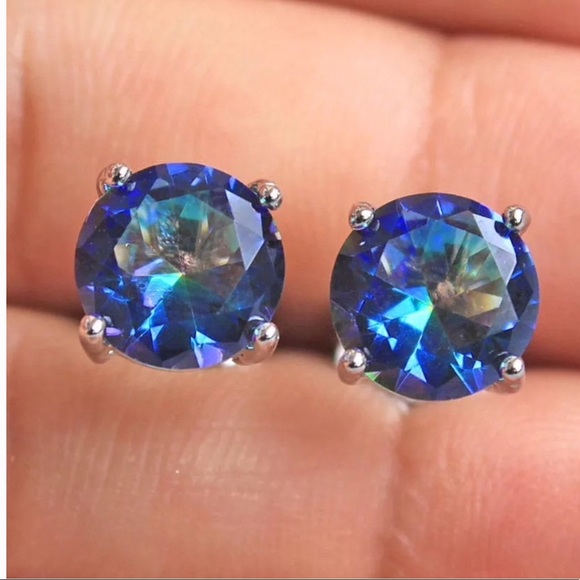 Jewelry - 18k  Mystic Blue Topaz Earrings
